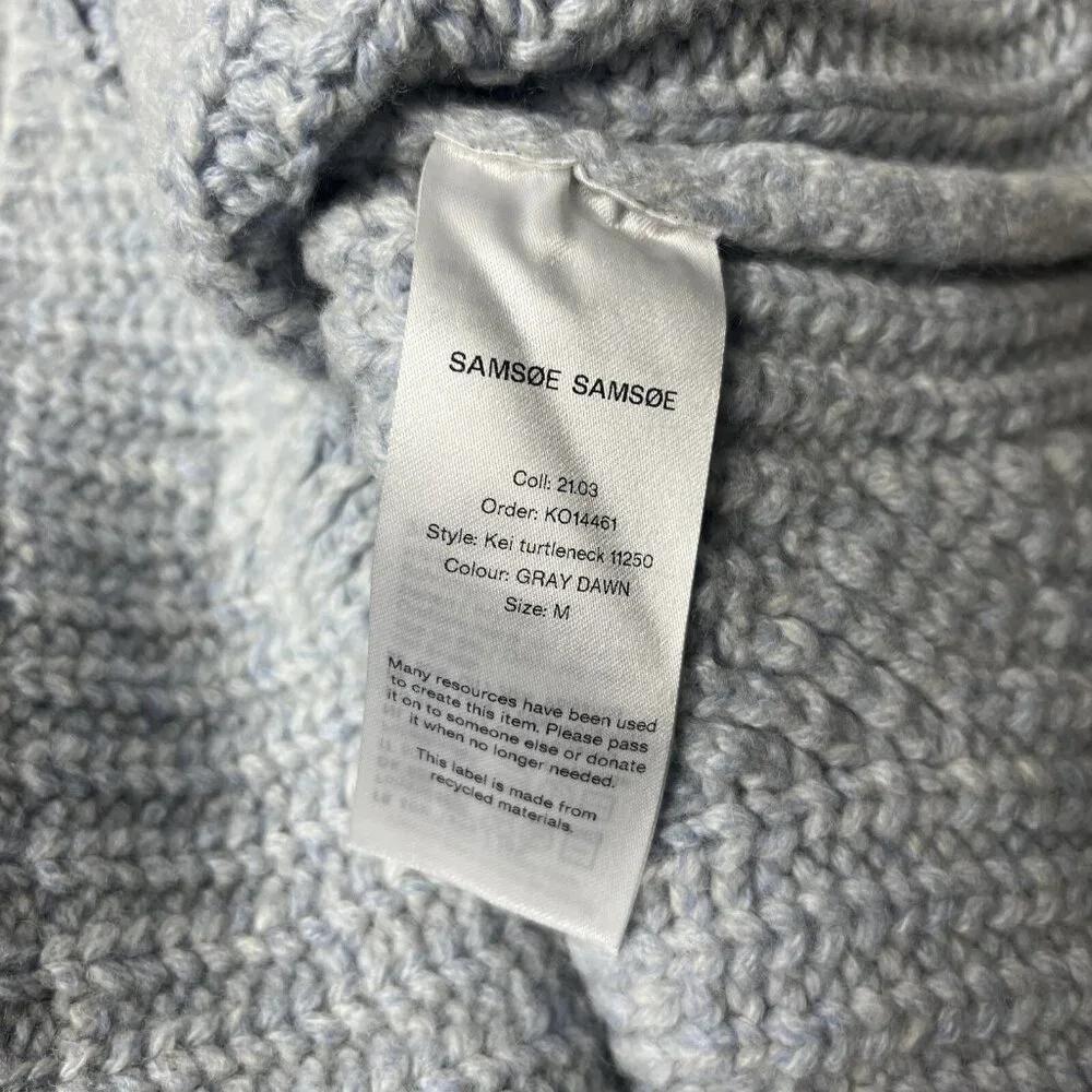 SAMSOE SAMSOE Women Kei turtleneck 11250 Color Gray Dawn Size Medium - Picture 11 of 14